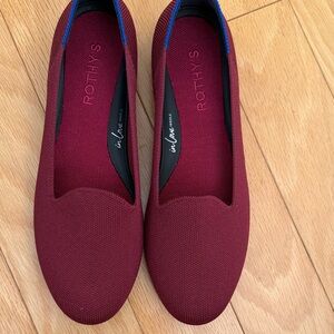 Rothy's Burgundy and Blue Women's Flats size 7